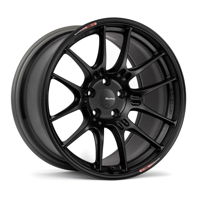 Enkei GTC02 18x10.5 5x114.3 15mm Offset 75mm Bore Matte Black Wheel