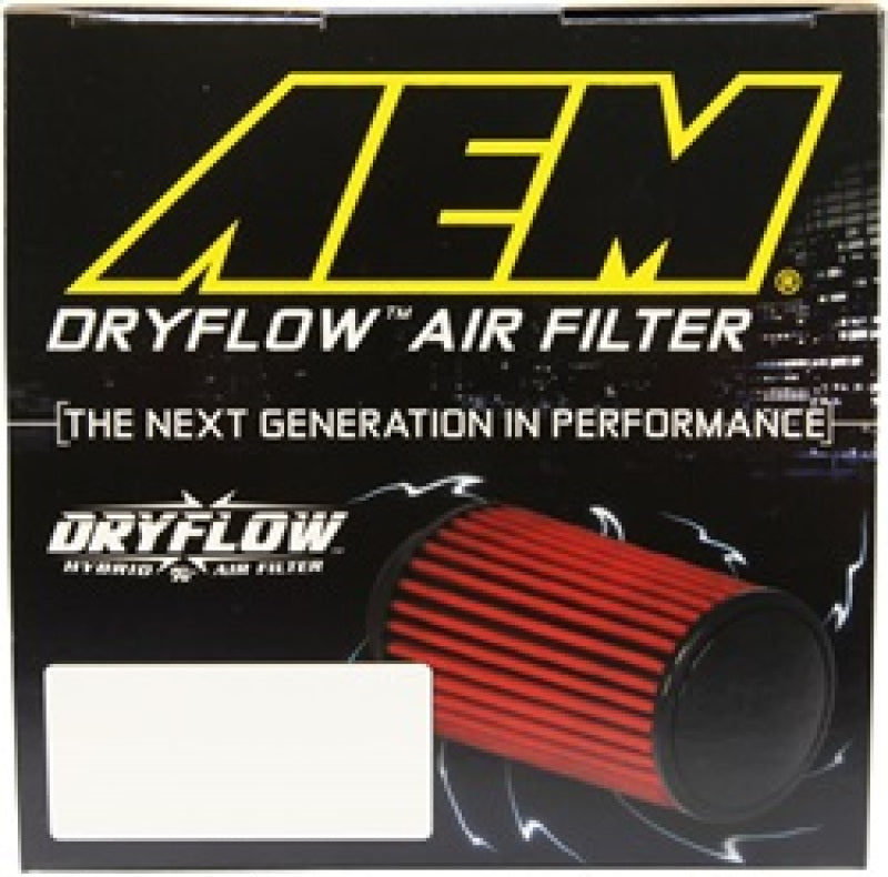 Filtro de aire cónico AEM DryFlow de 5,5 pulgadas de diámetro exterior de base / 4,75 pulgadas de diámetro exterior superior / 5 pulgadas de altura