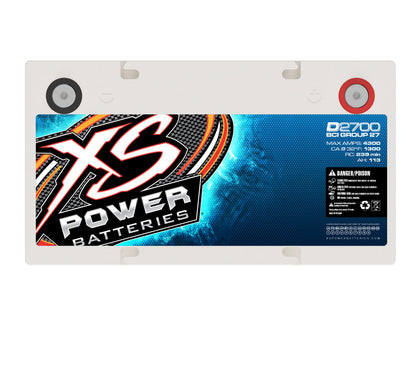 Baterías XS Power Baterías AGM serie D de 12 V - Pernos de terminal M6 incluidos 4300 amperios máximos