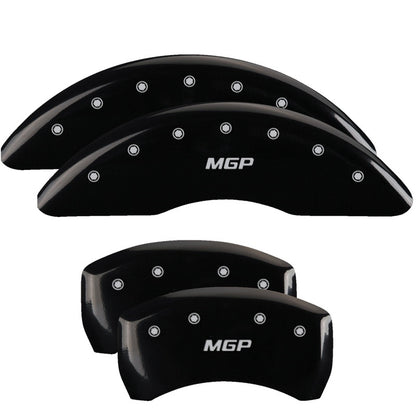 Cubiertas de pinza MGP 4 grabadas delanteras 2015/Mustang grabadas traseras 2015/Bar &amp; Pony acabado amarillo negro ch