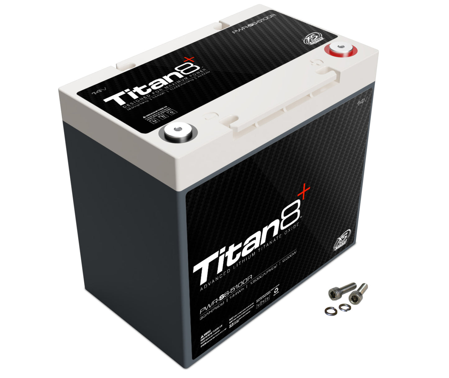 Baterías XS Power Baterías Titan de litio de 14 V 8 - Pernos de terminal M6 incluidos 2000 amperios máximos