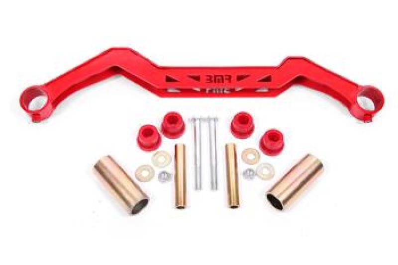 BMR 79-93 Ford Mustang Transmisión Crossmember TH350/PG/700R4/C4/C6/AOD/4L60 - Rojo