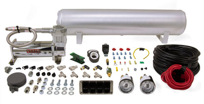 Sistema de control manual de 4 vías Air Lift 100% Duty 1/4in Line 4 Gal. Tanque.