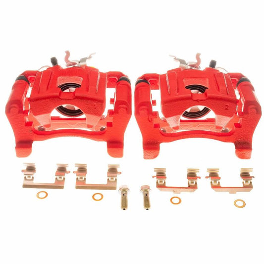 Power Stop 15-18 Ford Mustang Rear Red Calipers - Pair