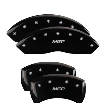 Cubiertas de pinza MGP 4 Grabado Delantero Mustang Grabado Trasero GT Acabado amarillo negro ch