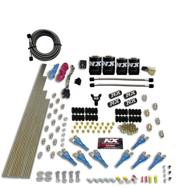 Nitrous Express 8 Cyl Shark Puerto directo 4 solenoides Kit nitroso (200-600HP) sin botella