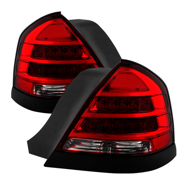 Luces traseras LED Xtune 98-11 Ford Crown Victoria - Rojo transparente ALT-JH-CVIC98-LED-PI-RC