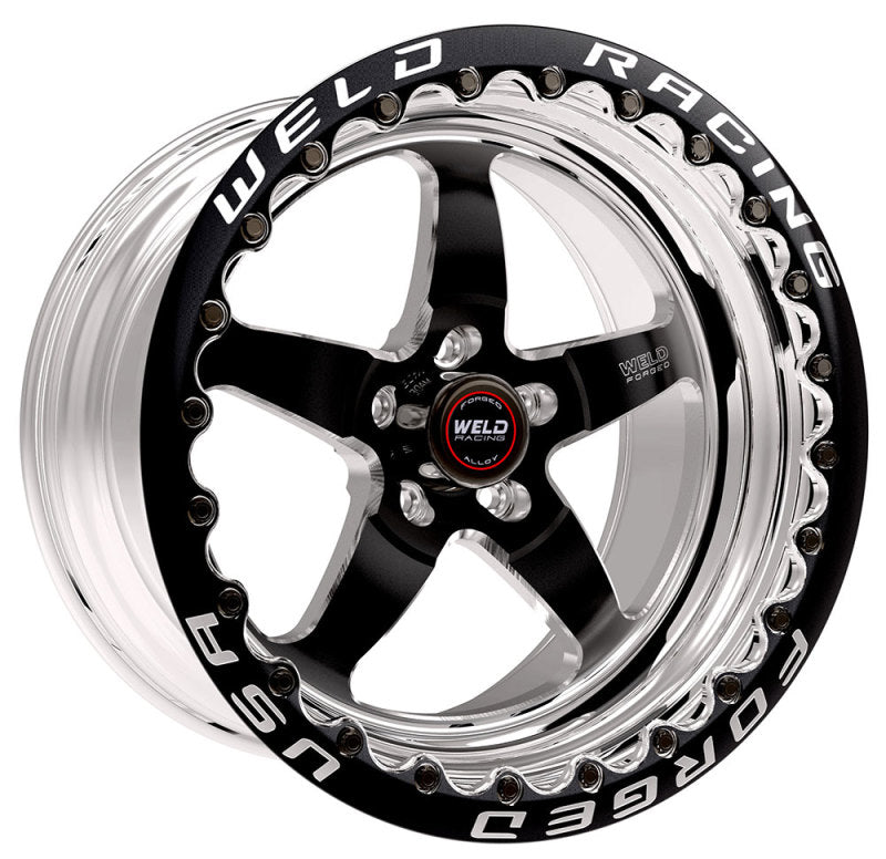 Soldadura S71 17x10 / 5x115mm BP / 6.7in. Rueda BS negra (almohadilla alta) - Black Single Beadlock MT