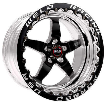 Soldadura S71 17x10 / 5x115mm BP / 5.2in. Rueda BS negra (almohadilla alta) - Black Single Beadlock MT