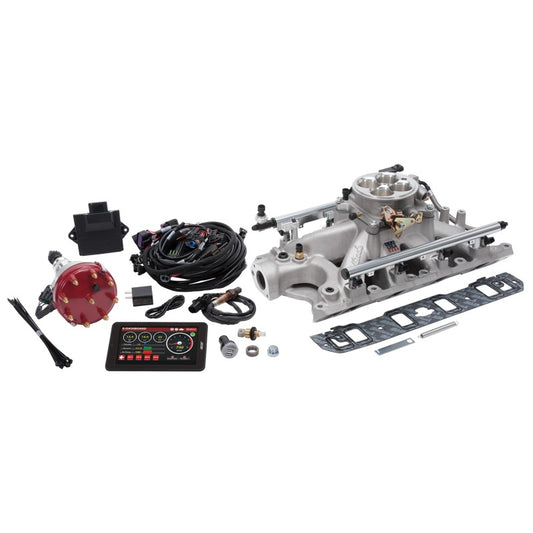 Edelbrock Pro Flo 4 Kit de inyección de combustible Seq Port Ford 289-302 ci 550 HP 29 LbHr Inyectores satinados