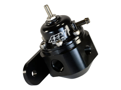 Regulador de presión de combustible ajustable universal negro AEM