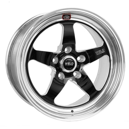 Soldar S71 17x8 / 5x4.5 BP / 5.4in. Rueda BS negra (almohadilla baja) - Sin bloqueo de talón