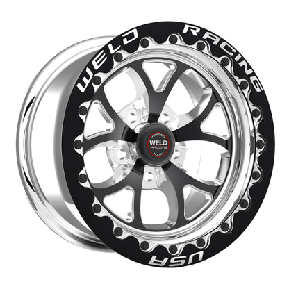 Soldar S76 15x10.33 / 5x4.5 BP / 6.5in. Rueda BS Black (almohadilla mediana) - Black Single Beadlock MT