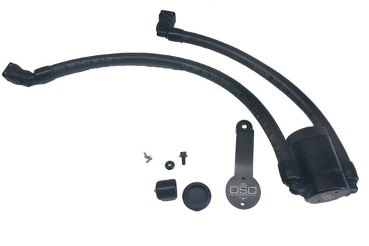J&L 2018-2022 Ford Mustang GT Driver Side Oil Separator 3.0 - Black Anodized