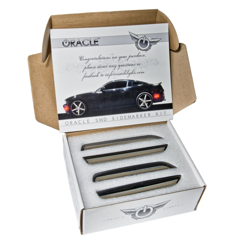 Oracle 10-14 Ford Mustang Concept Sidemarker Set - Tintado - Naranja de competición (CY)
