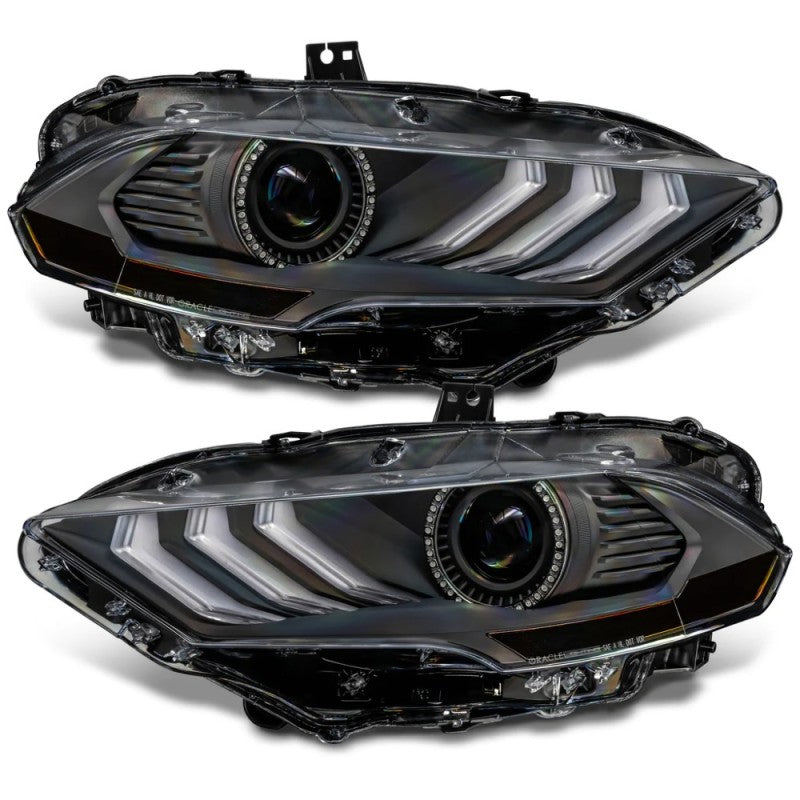 Oracle Lighting Faros delanteros LED dinámicos ColorSHIFT para Ford Mustang 18-23 - Serie negra