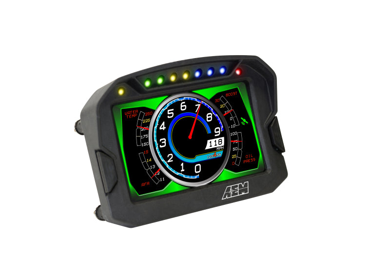 Pantalla de tablero digital con registro de carbono AEM CD-5LG con GPS interno de 10 Hz y antena