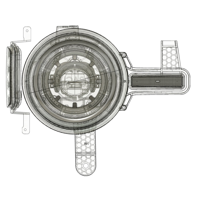 Faros delanteros proyectores bi-LED Oracle 2021+ Ford Bronco Oculus - Ámbar/blanco Switchback