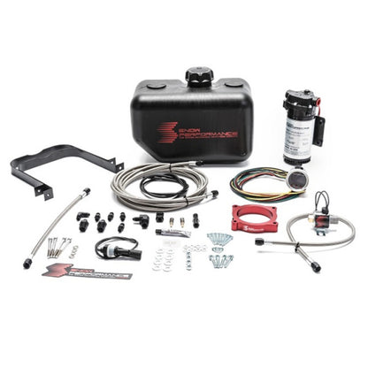 Snow Performance 11-17 Mustang Stg 2 Boost Cooler F/I Kit de inyección de agua (línea trenzada SS y 4AN)