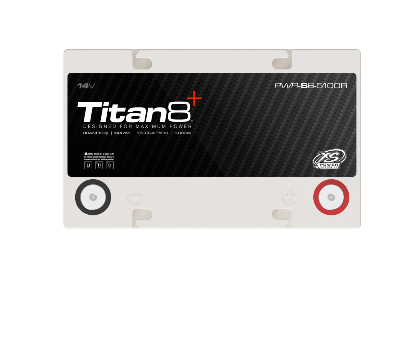 Baterías XS Power Baterías Titan de litio de 14 V 8 - Pernos de terminal M6 incluidos 2000 amperios máximos