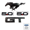 2015-2023 Mustang GT Black Out Emblem Package (Ford Officially Licensed)