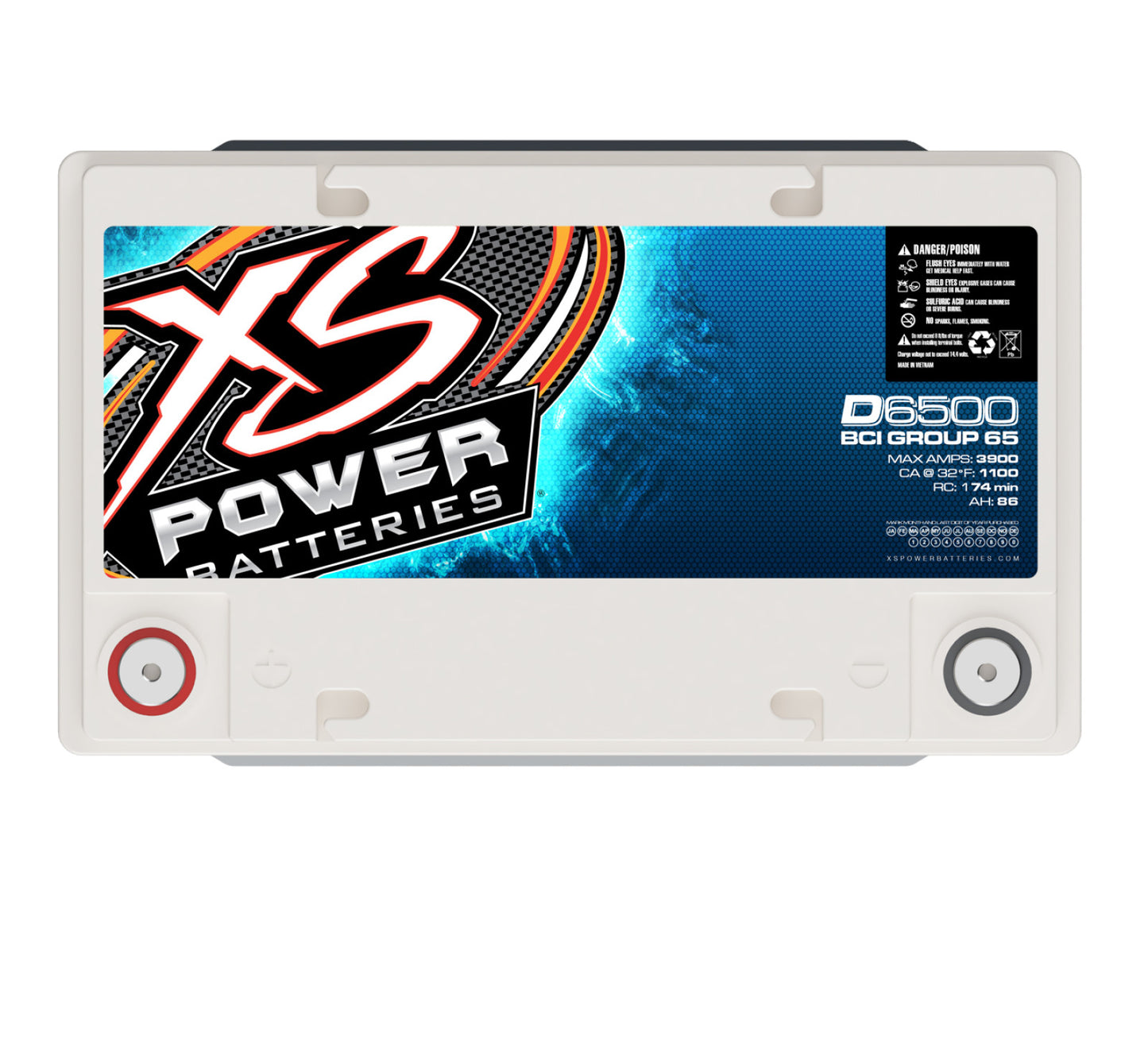 Baterías XS Power Baterías AGM serie D de 12 V - Pernos de terminal M6 incluidos 3800 amperios máximos