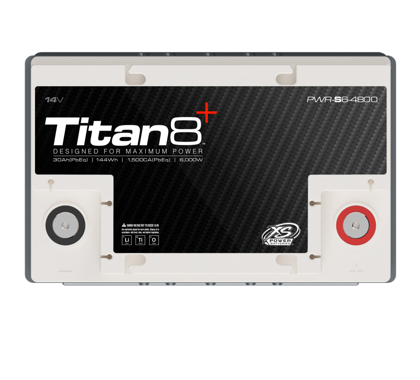 Baterías XS Power Baterías Titan de litio de 14 V 8 - Pernos de terminal M6 incluidos 2000 amperios máximos