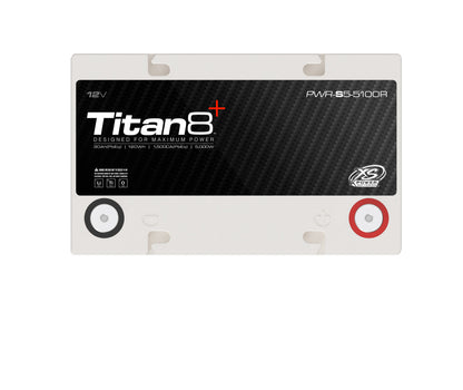 Baterías XS Power de litio Titan 8 de 12 V - Pernos de terminal M6 incluidos 2000 amperios máximos