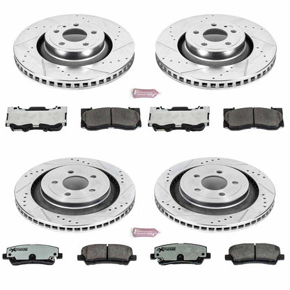 Power Stop 15-19 Ford Mustang Front & Rear Z26 Street Warrior Brake Kit