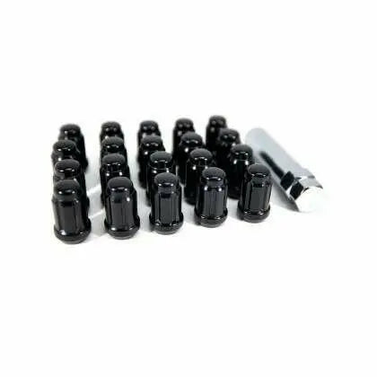 Lethal Performance Lug Nuts - Spline Drive for Aftermarket Wheels, Black - Qty 20 (2015-2022 Mustang S550)