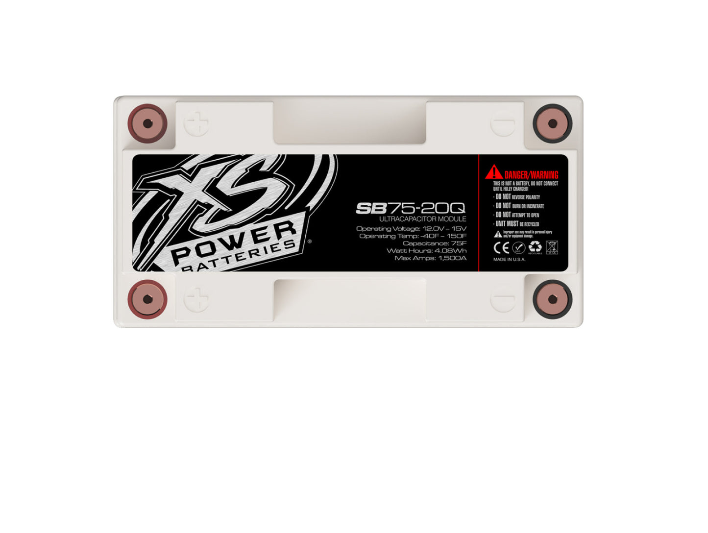 XS Power Baterías Módulos de condensador Super Bank Powersports de 12 V - Pernos de terminal M6 incluidos 1500 amperios máximos