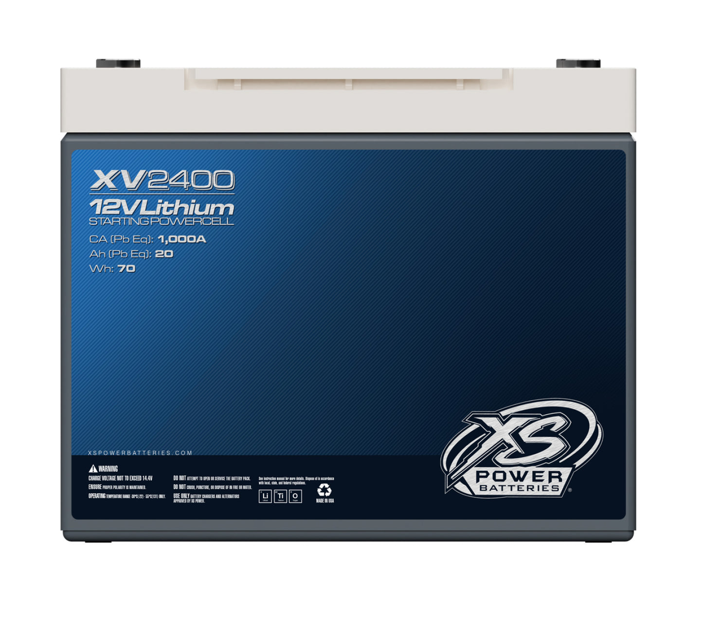 XS Power Batteries 12V Lithium Titanate XV Series Batteries - M6 Terminal Bolts Included 1335 Max Amps