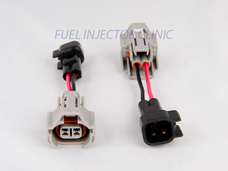 Set of 4 Denso (female) to US Car/EV6 (male) injector plug adaptors PADPDtoU4