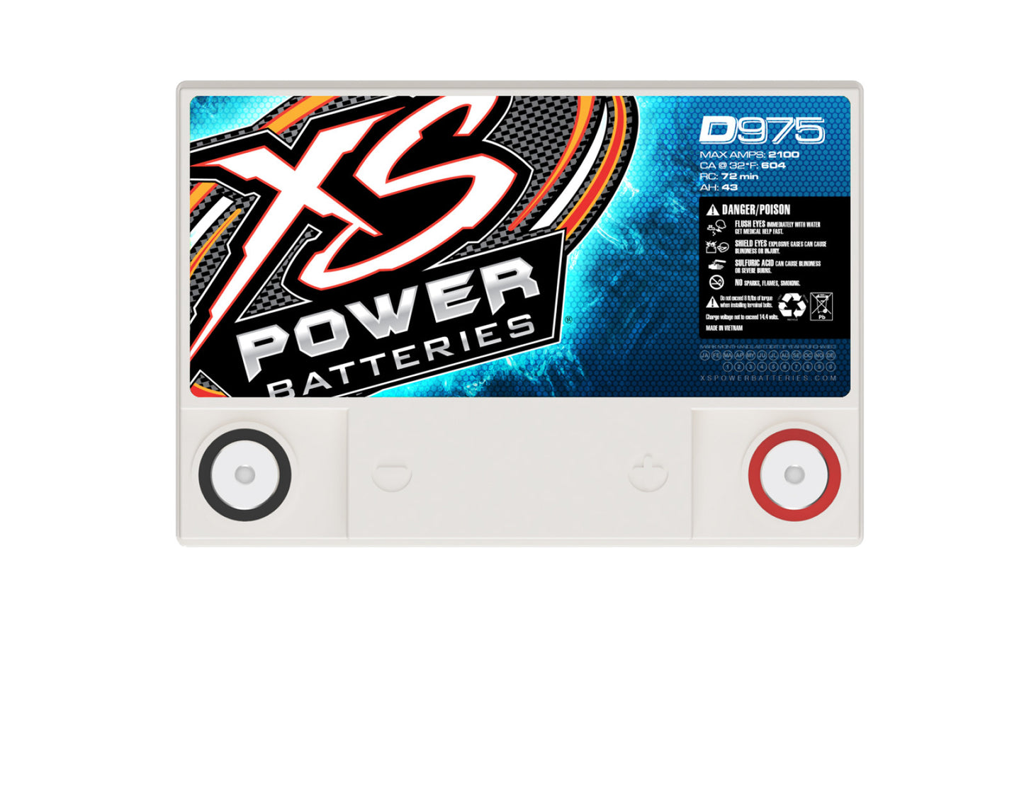 Baterías XS Power Baterías AGM serie D de 12 V - Pernos de terminal M6 incluidos 2100 amperios máximos