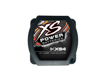 XS Power Batteries Isolator Kit, 140A, XS Flex 4 AWG, Red Power, Black Ground, with Terminals