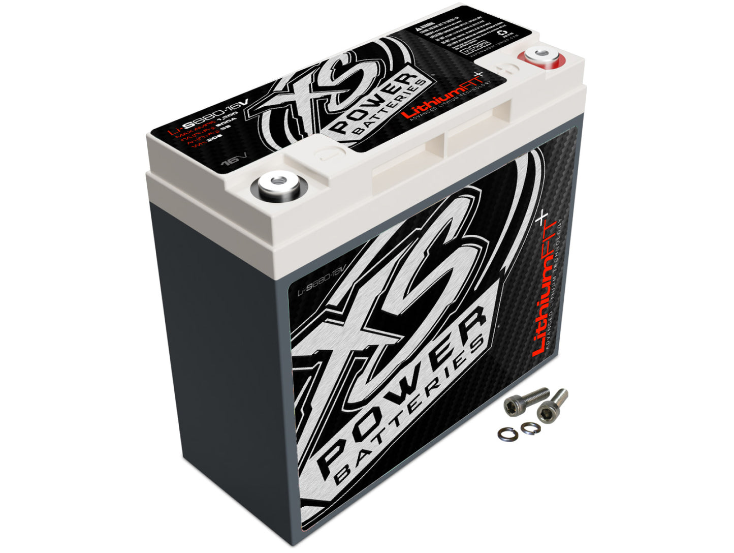 XS Power Batteries Lithium Racing 16V Batteries - Stud Adaptors/Terminal Bolts Included 1200 Max Amps