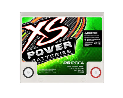 Baterías XS Power Baterías AGM Powersports Series de 12 V - Pernos de terminal M6 incluidos 2600 amperios máximos