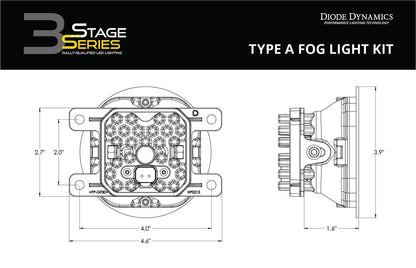 2015-2017 SS3 LED Fog Light Kit for Ford Mustang