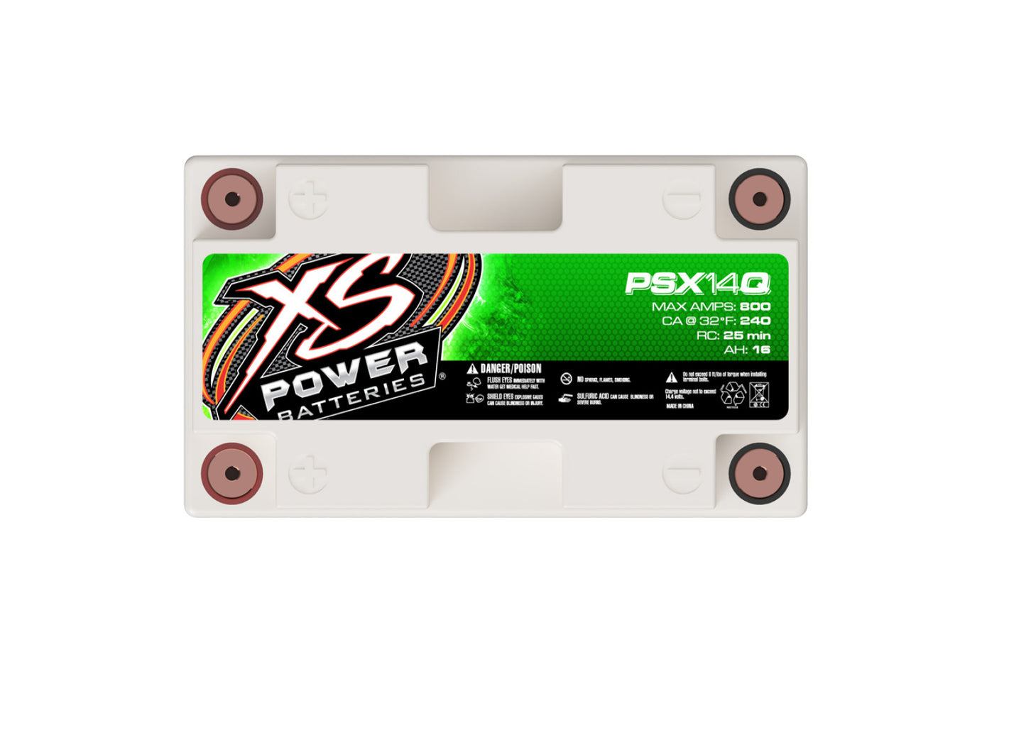 Baterías XS Power Baterías AGM Powersports Series de 12 V - Pernos de terminal M6 incluidos 800 amperios máximos