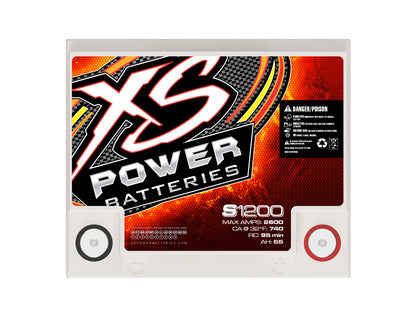 Baterías XS Power Baterías AGM Serie S de 12 V - Terminales automotrices incluidas 2600 amperios máximos