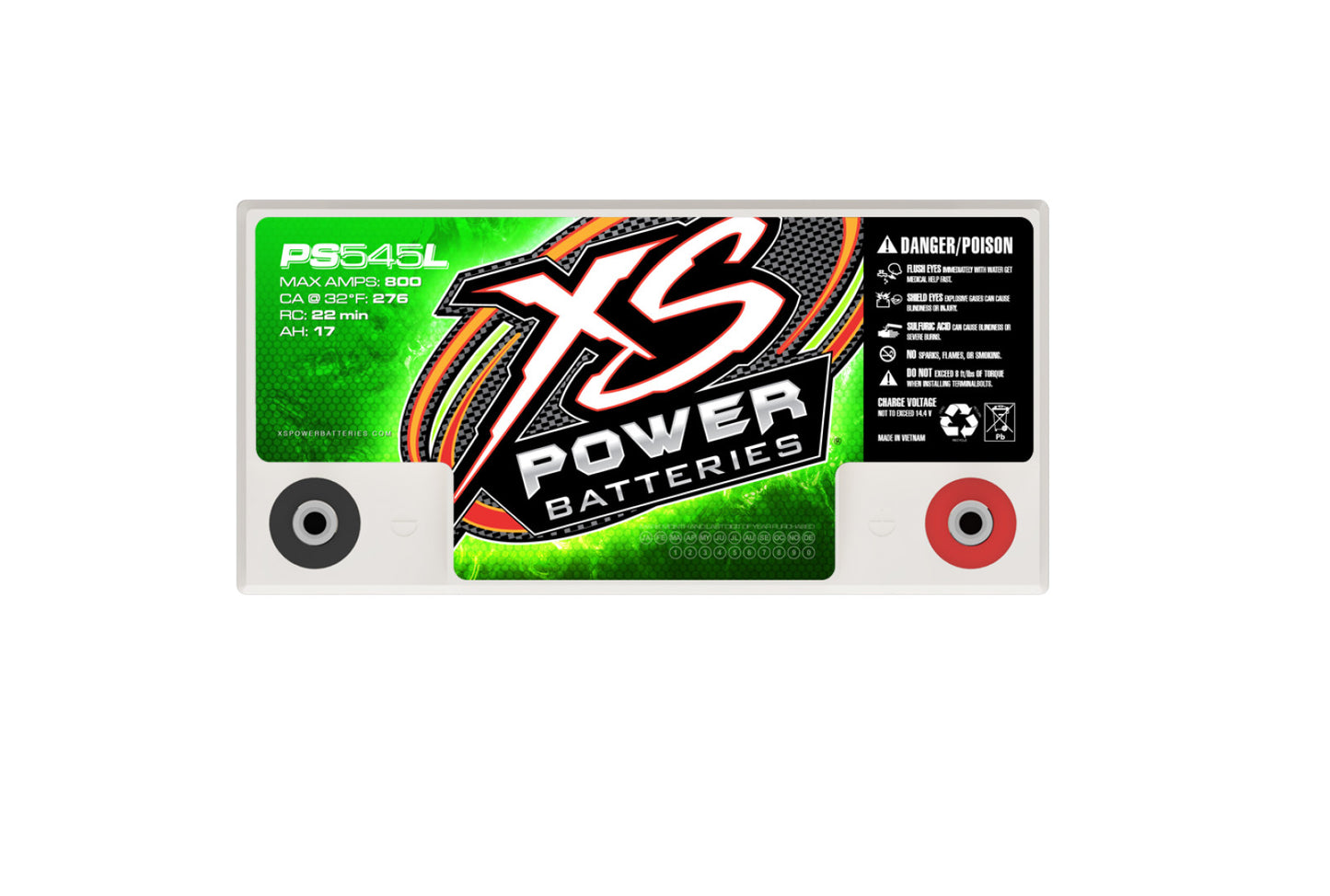 XS Power Batteries 12V AGM Powersports Series Batteries - M6 Terminal Bolts Included 800 Max Amps