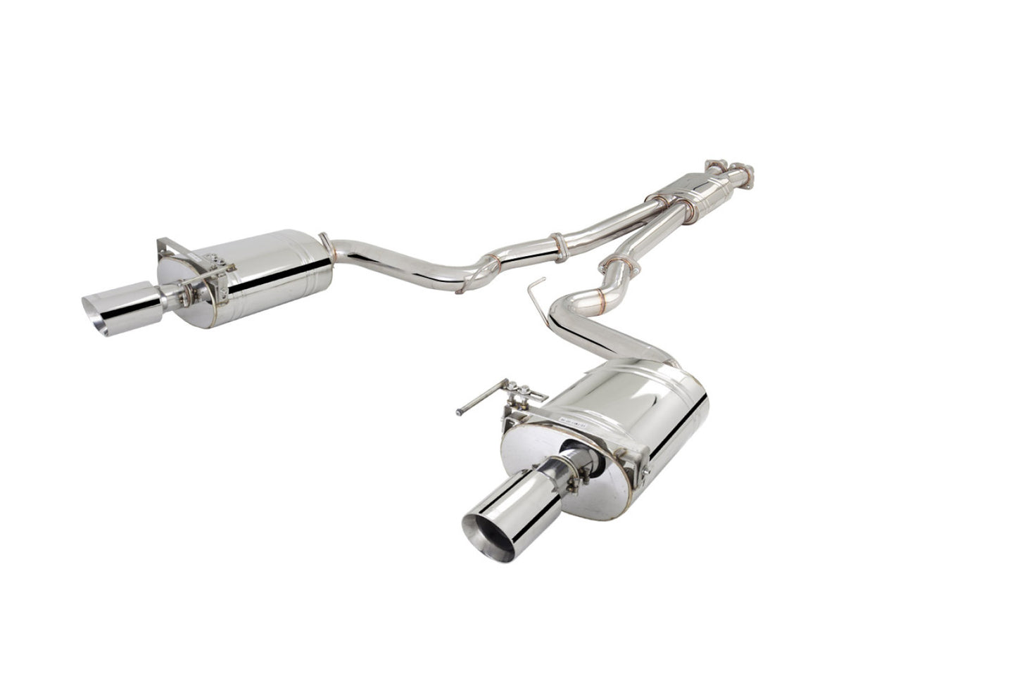 XForce Ford Mustang GT 2015 (Coupe) Twin 3" Stainless Steel Cat-Back Exhaust System With Oval Mufflers