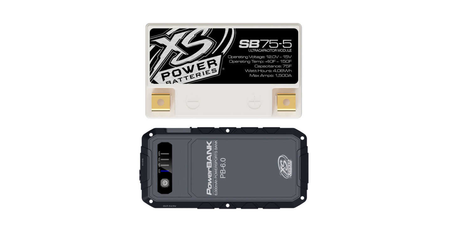 XS Power Baterías Módulos de condensador Super Bank Powersports de 12 V - Pernos de terminal M6 incluidos 1500 amperios máximos