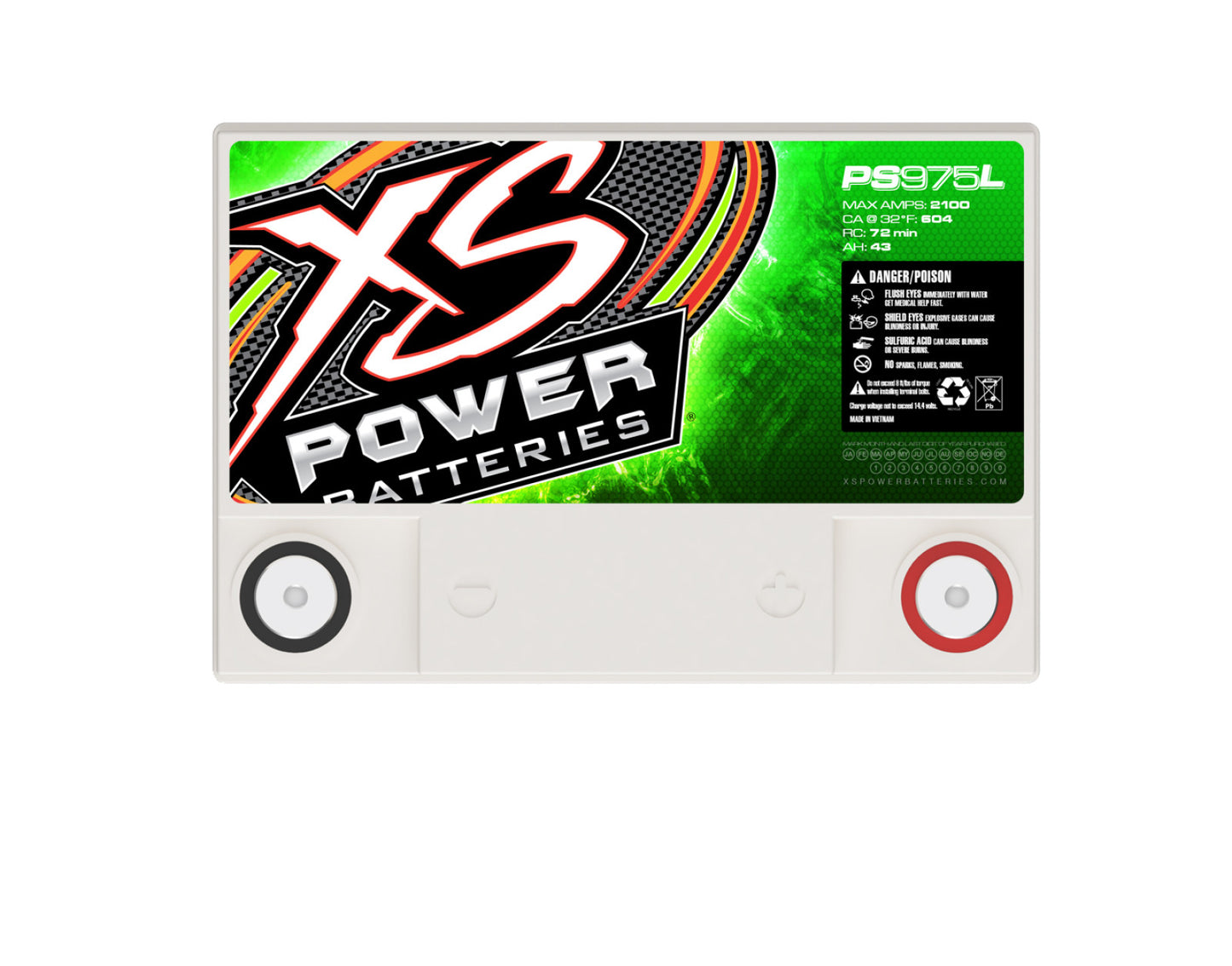 XS Power Batteries 12V AGM Powersports Series Batteries - M6 Terminal Bolts Included 2100 Max Amps