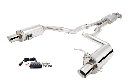 XForce Ford Mustang EcoBoost/GT Coupe/Convertible 2015-17 Twin 21/2" Stainless Steel Cat-Back Exhaust System With 3" Round Varex Mufflers