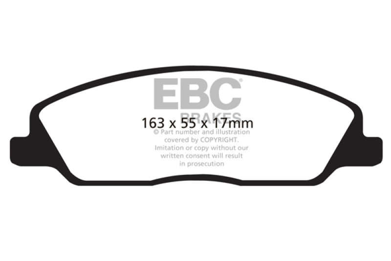 EBC 10-14 Ford Mustang 3.7 Greenstuff Front Brake Pads