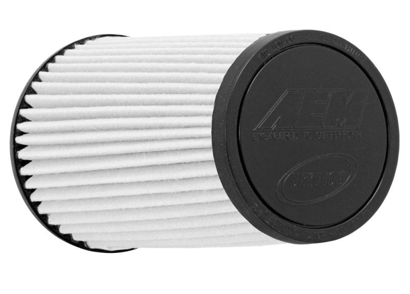 Filtro de aire cónico AEM Dryflow, diámetro interior de brida de 2,75 pulgadas, diámetro exterior de base de 6 pulgadas, diámetro exterior superior de 5,125 pulgadas, altura de 9,125 pulgadas