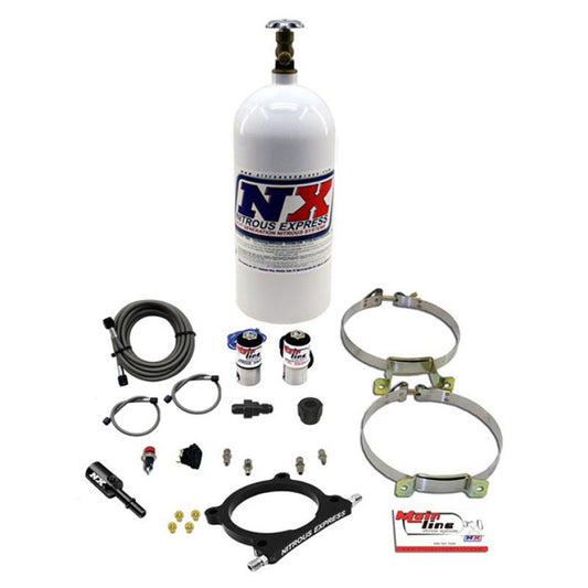 Nitrous Express 11-17 Ford Mustang GT Coyote 5.0L Mainline EFI Kit de placa nitrosa con botella de 10 lb