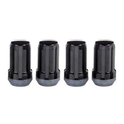 McGard SplineDrive Lug Nut (Cone Seat) M14X1.5 / 1.648in. Length (4-Pack) - Black (Req. Tool)
