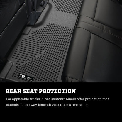 Husky Liners 21-22 Ford F-150 Crew Cab X-Act Contour Front & Second Row Seat Floor Liners - Black